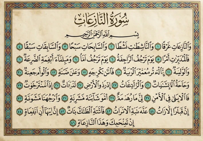 تفسير سورة النازعات