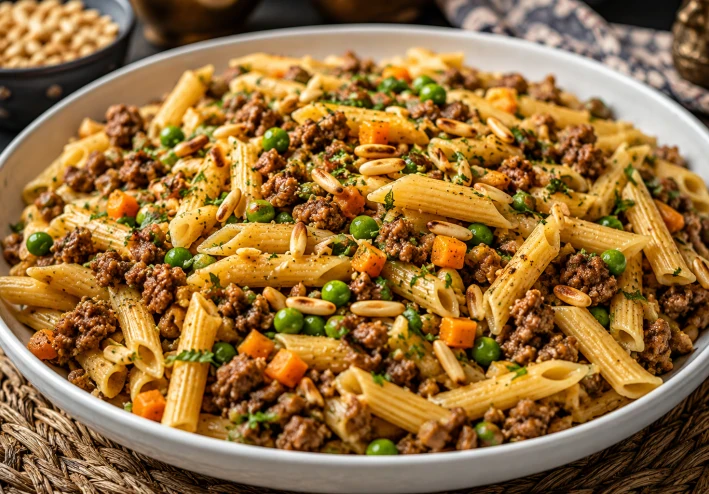 🍝 معكرونة الأوزي | وصفة مبتكرة تجمع بين نكهة الأوزي والباستا بطريقة شهية