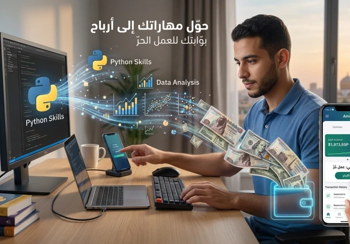 كيف تحول مهارات Python وتحليل البيانات إلى مصدر دخل مستدام؟