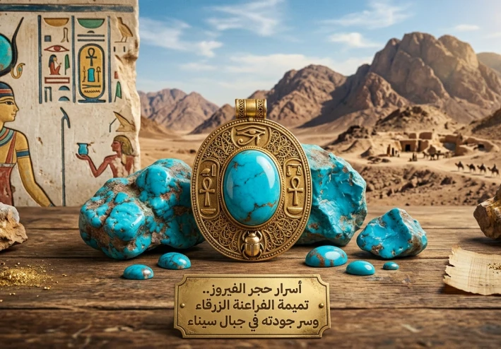 أسرار حجر الفيروز.. تميمة الفراعنة الزرقاء وسر جودته في جبال سيناء