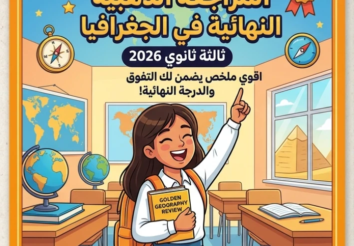 📓 المراجعة الذهبية في الجغرافيا للصف الثالث الثانوي 2026 PDF – أقوى مراجعة نهائية تضمن لك الدرجة النهائية
