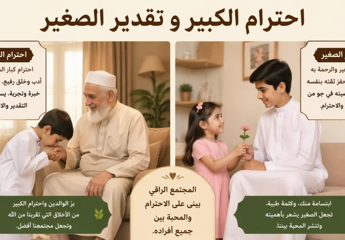 فاعدة في الأخلاق و القيم [ احترام الكبير وتقدير الصغير ]