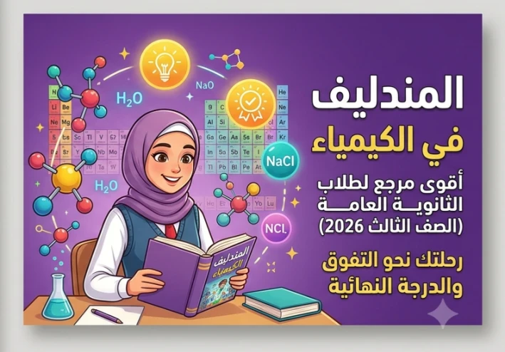 📙 كتاب مندليف في الكيمياء للصف الثالث الثانوي 2026 PDF | أقوى دليل للتفوق والحصول على الدرجة النهائية
