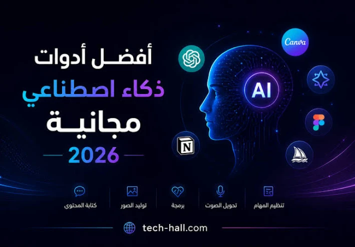 أفضل مواقع الذكاء الاصطناعي المجانية لعام 2026 | أقوى الأدوات للكتابة والتصميم وصناعة الفيديو