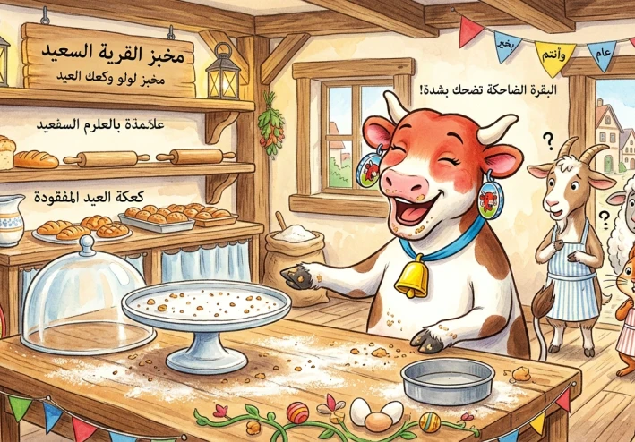 قصة البقرة الضاحكة والكعكة المختفية* 🐄😂
