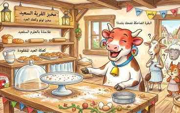 قصة البقرة الضاحكة والكعكة المختفية* 🐄😂