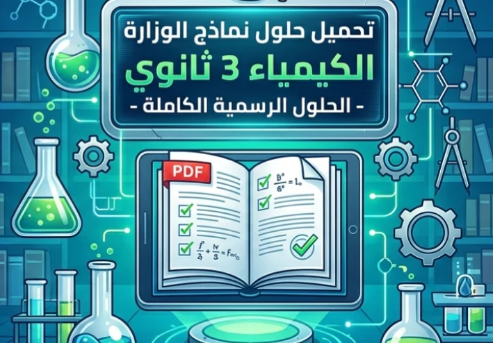 📥 تحميل إجابات نماذج الوزارة في الكيمياء للصف الثالث الثانوي 2026 PDF | الحلول الرسمية الكاملة للنماذج الاسترشادية مع الإجابات