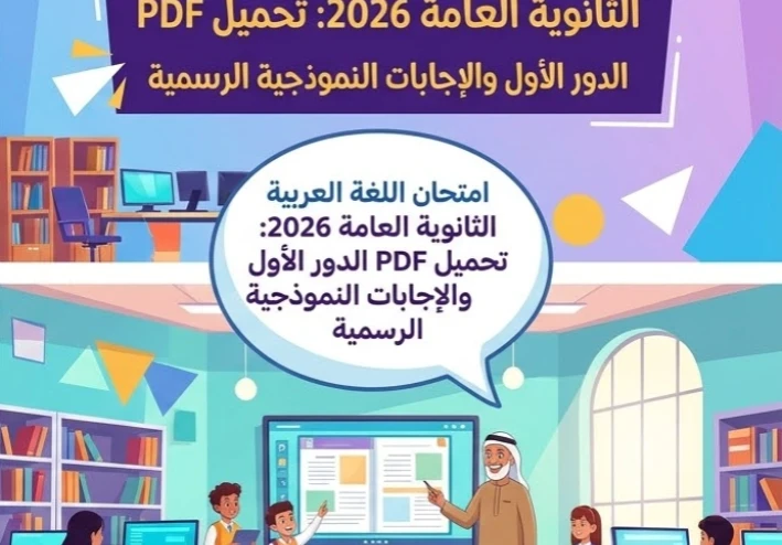 📝 تحميل امتحان اللغة العربية الثانوية العامة 2026 الدور الأول PDF بالإجابات النموذجية | الامتحان الرسمي كامل
