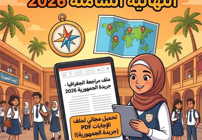 📥 تحميل مراجعة ليلة الامتحان جريدة الجمهورية في الجغرافيا بالإجابات للصف الثالث الثانوي 2026 PDF مجانًا | أقوى مراجعة نهائية قبل الامتحان
