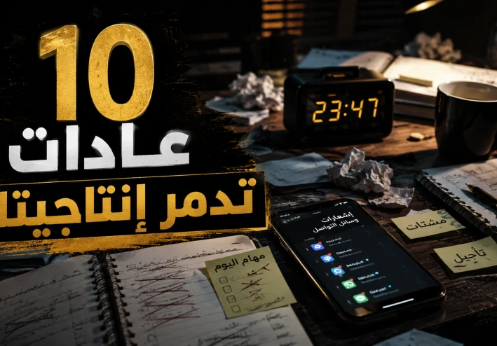 10 عادات يومية تدمر إنتاجيتك دون أن تشعر