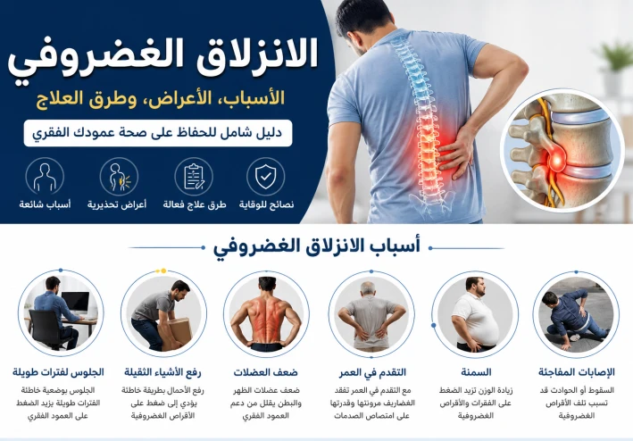 الانزلاق الغضروفي: الأسباب، الأعراض، وطرق العلاج الفعّالة للحفاظ على صحة العمود الفقري