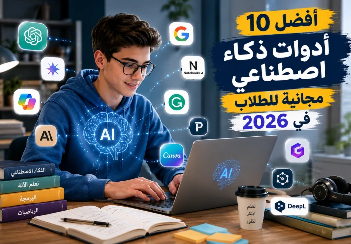 أفضل 10 أدوات ذكاء اصطناعي مجانية للطلاب في 2026