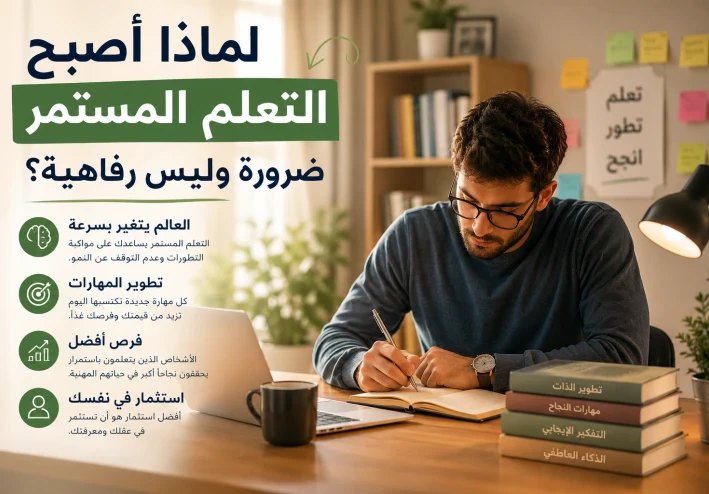 لماذا أصبح التعلم المستمر ضرورة وليس رفاهية؟