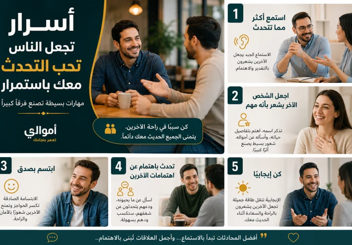 أسرار تجعل الناس تحب التحدث معك باستمرار.. مهارات بسيطة تصنع فرقًا كبيرًا
