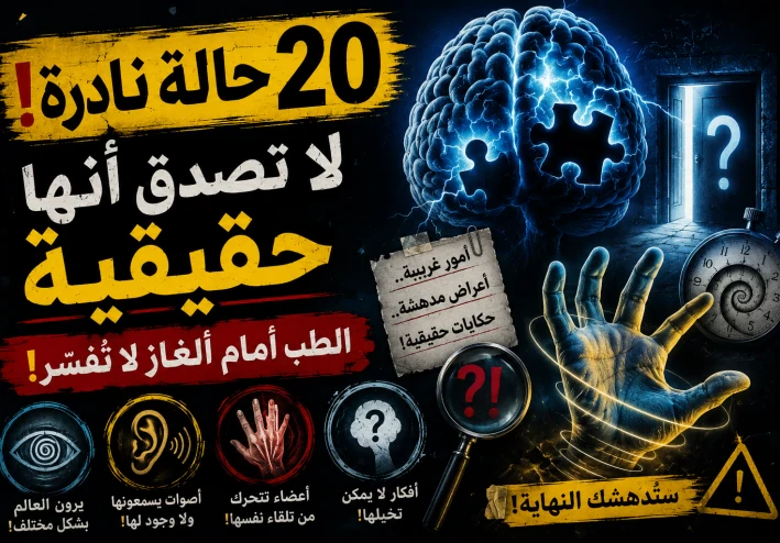 🤯 20 متلازمة نادرة لا يصدقها العقل... لكنها حقيقية وحيّرت العلماء!