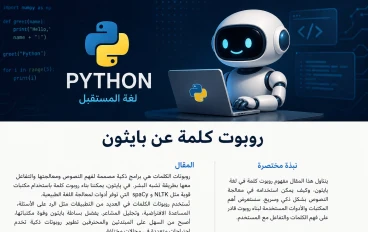 الروبوتات باستخدام لغة بايثون: بوابة إلى المستقبل