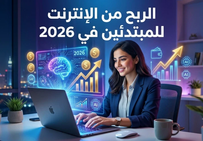 الربح من الإنترنت للمبتدئين في 2026: افضل الطرق الحقيقيه بستخدام الذكاء الاصطناعي