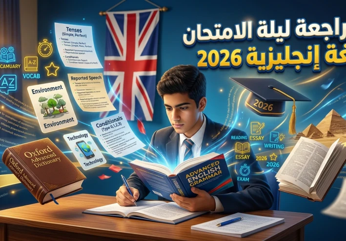 🚨 مراجعة ليلة الامتحان لغة إنجليزية 2026 | شرح القواعد بالعربي + ملخص القصة + أهم الكلمات والمرادفات والعكس المتوقعين (لن تحتاج غيرها قبل اللجنة)