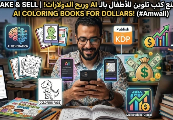 التربح من تصميم كتب تلوين للاطفال بكل سهولة من خلال الهاتف!