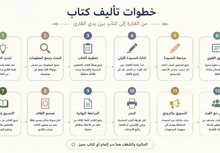 كيفية تأليف كتاب و نشرة خطوة بخطوة