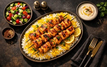 سيمفونية المذاق الإبداعي.. أسرار الشيش طاووق الاحترافي وتوليفة أرز الزعفران الملكي والسلطات الحية