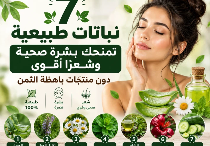7 نباتات طبيعيه تمنحك بشره صحيه وشعر اقوي
