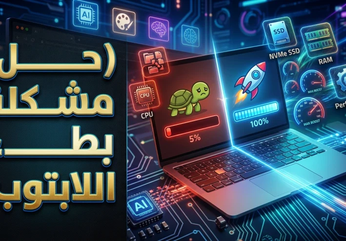 حل مشكلة بطء اللابتوب: أفضل الطرق لتسريع جهازك واستعادة أدائه في دقائق