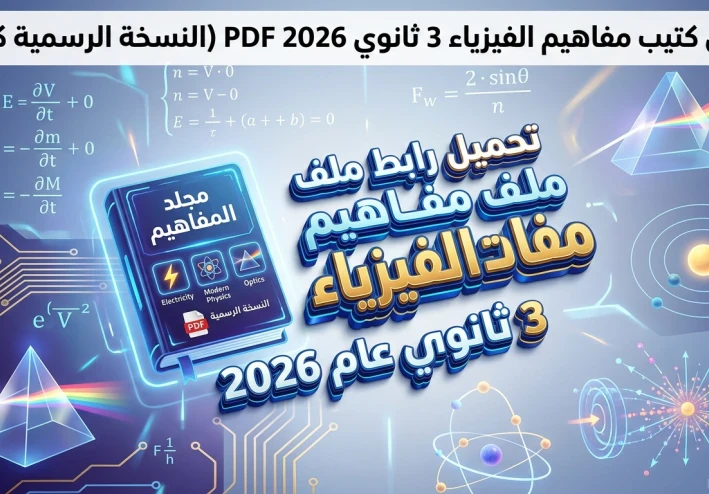 تحميل كتيب مفاهيم الفيزياء 3 ثانوي 2026 PDF (النسخة الرسمية كاملة)