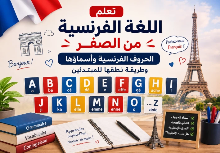 🇫🇷 تعلم اللغة الفرنسية من الصفر (1) | الحروف الفرنسية وأسماؤها وطريقة نطقها للمبتدئين ✨