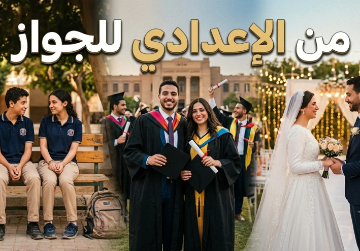 من دكة الإعدادي لبيت واحد: قصة حب 10 سنين انتهت بجواز