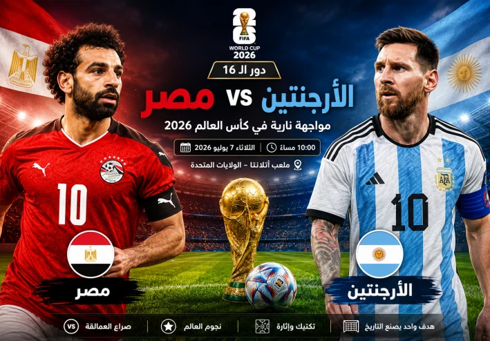 مصر والأرجنتين في كأس العالم 2026.. مواجهة تاريخية ينتظرها عشاق كرة القدم