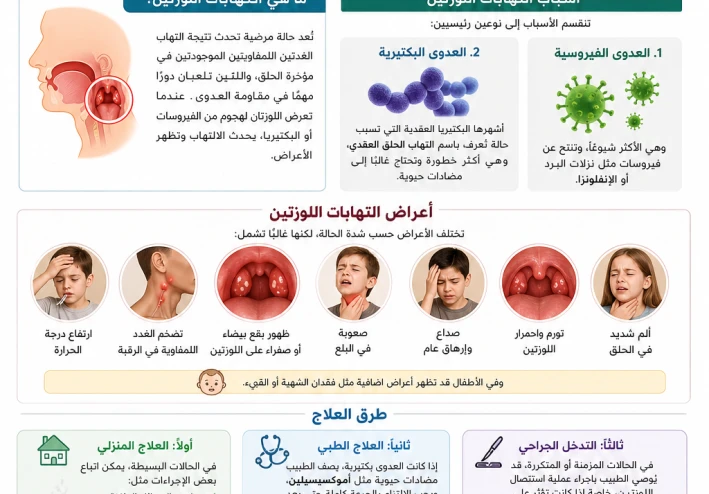 التهابات اللوزتين: الأسباب الخفية، الأعراض المزعجة، وطرق العلاج السريع والوقاية