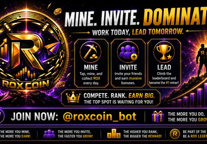 ROX Coin Mini App: ابدأ تعدين العملات الرقمية مجانًا داخل تيليجرام