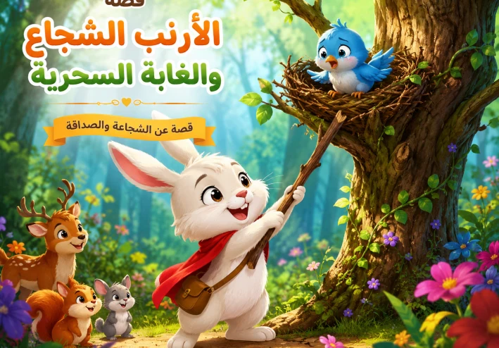 قصة الأرنب الشجاع والغابة السحرية