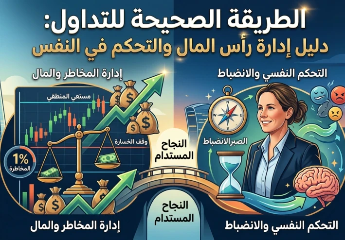 الطريقة الصحيحة للتداول: دليل إدارة رأس المال والتحكم في العامل النفسي