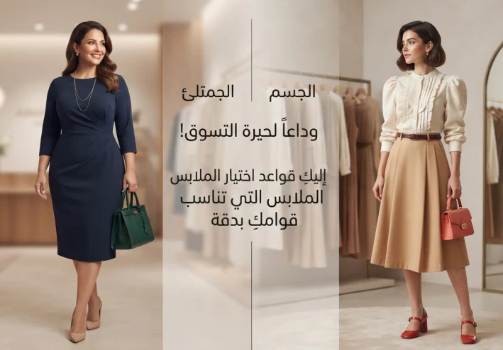 وداعاً لحيرة التسوق! إليكِ قواعد اختيار الملابس التي تناسب قوامكِ بدقة