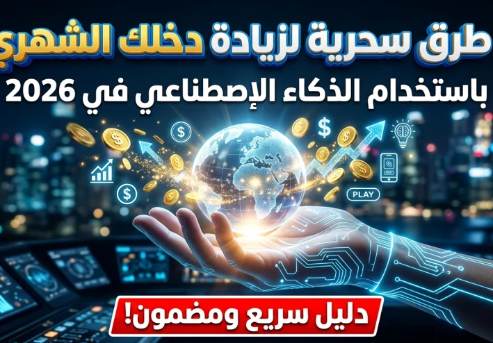 5 طرق سحرية لزيادة دخلك الشهري باستخدام الذكاء الاصطناعي في 2026 (بدون خبرة!)