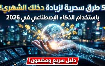 5 طرق سحرية لزيادة دخلك الشهري باستخدام الذكاء الاصطناعي في 2026 (بدون خبرة!)