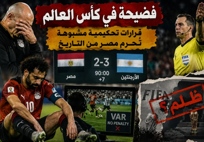 المونديال يشتعل.. جدل تحكيمي واسع بعد خروج مصر أمام الأرجنتين