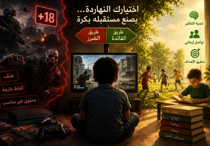 🎮 تأثير ألعاب +18 على الأطفال 👶