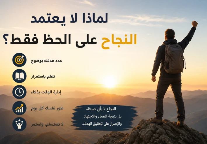النجاح لا يعتمد على الحظ