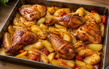 صينية بطاطس بفراخ