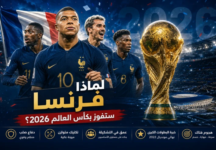 لماذا فرنسا ستفوز بكأس العالم 2026؟ تحليل رياضي يكشف مفاجآت البطولة
