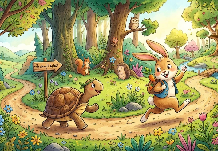 مغامرات أرنب والسلحفاة.. دروس في الإدارة والحياة .مغامرات أرنب والسلحفاة" 🐢🐇
