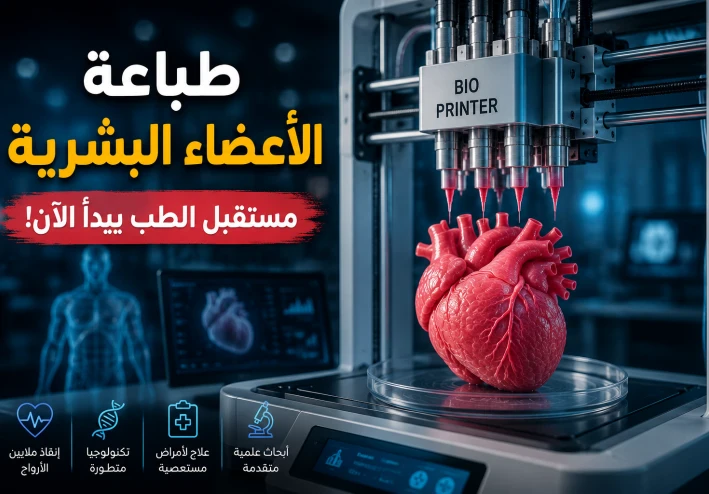 طباعة الأعضاء البشرية: الثورة الطبية التي قد تُنهي أزمة زراعة الأعضاء.