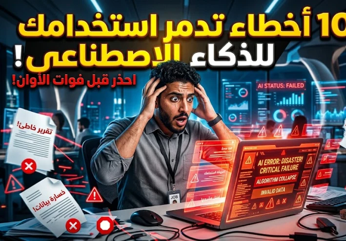 احذر قبل فوات الاوان : 10 اخطاء تدمر استخدامك للذكاء الاصطناعى دون ان تشعر !