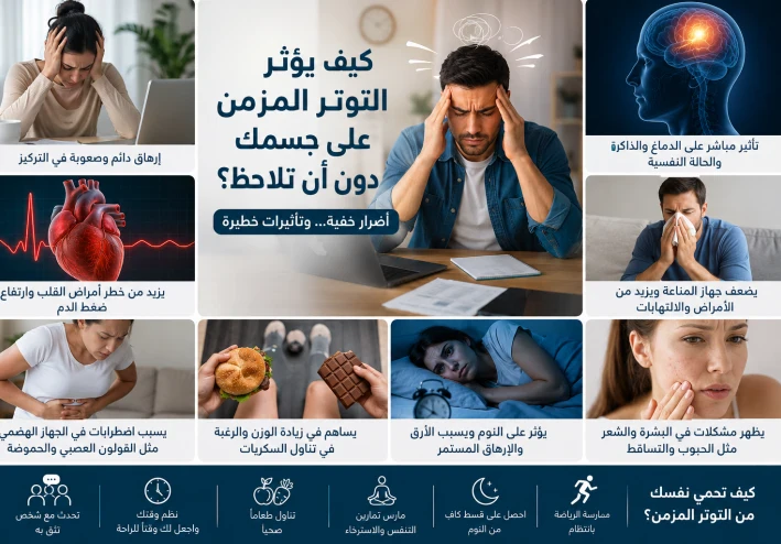 كيف يؤثر التوتر المزمن على جسمك دون أن تلاحظ؟