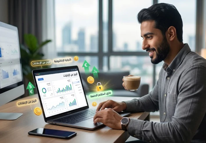 كيفية الربح من الانترنت 5$ في اليوم بضغطة زر علي المقالات والاعلانات من موقع USDTHUB