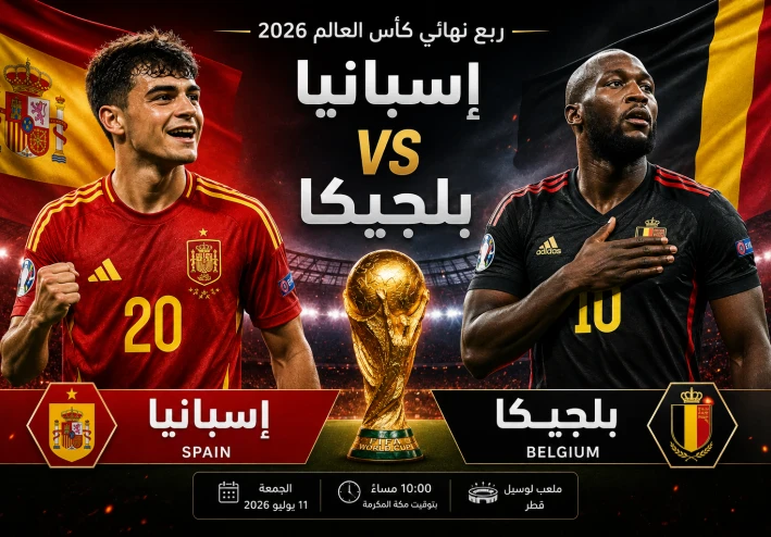 إسبانيا وبلجيكا.. قمة أوروبية نارية في ربع نهائي كأس العالم 2026