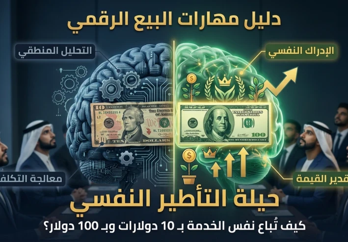 دليل مهارات البيع الرقمي: كيف تساهم طريقة عرض الخدمة في تحديد قيمتها السعرية؟